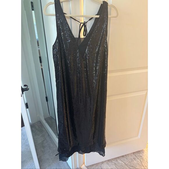 NWT LA LIGNE OONA DRESS - BLACK, Med $475 - Picture 4 of 13